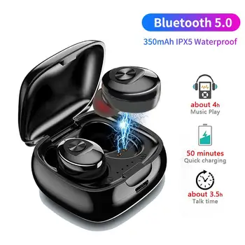 

EastVita TWS Wireless Bluetooth 5.0 XG12 Sports Earphones Wireless Connection Compatible for Cellphone Game Earset r35