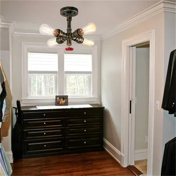 

Loft iron ceiling light vintage multi heads living room bedroom hotel lighting cafe bar restaurant dinging room ceiling lamp WY5