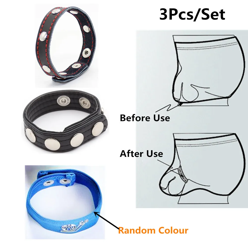Men Penis Ring Sexy Adjustable Testicle Strap Leather Cock Cage Rings Male Erection Enhancer Gay Balls Stretcher Bondage Strap