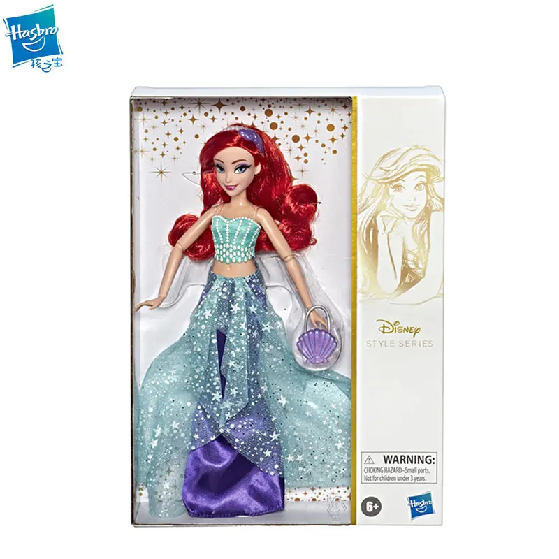 Hasbro Дисней Принцесса Аниме Коллекция фигурка Блеск Мода серия Русалка Ариэль Дисней украшения модели игрушки детские куклы