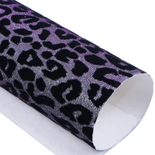 20*34 см леопардовая искусственная кожа с блестками с принтом, материалы ручной работы для изготовления сумок, 1Yc5336