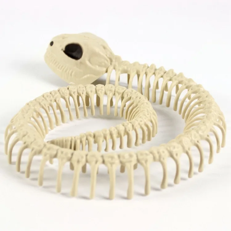 

Artificial Skull Snake Skeleton for Halloween Decoration Movie Photo Haunted House Decor Props Halloween Event & Party Skull