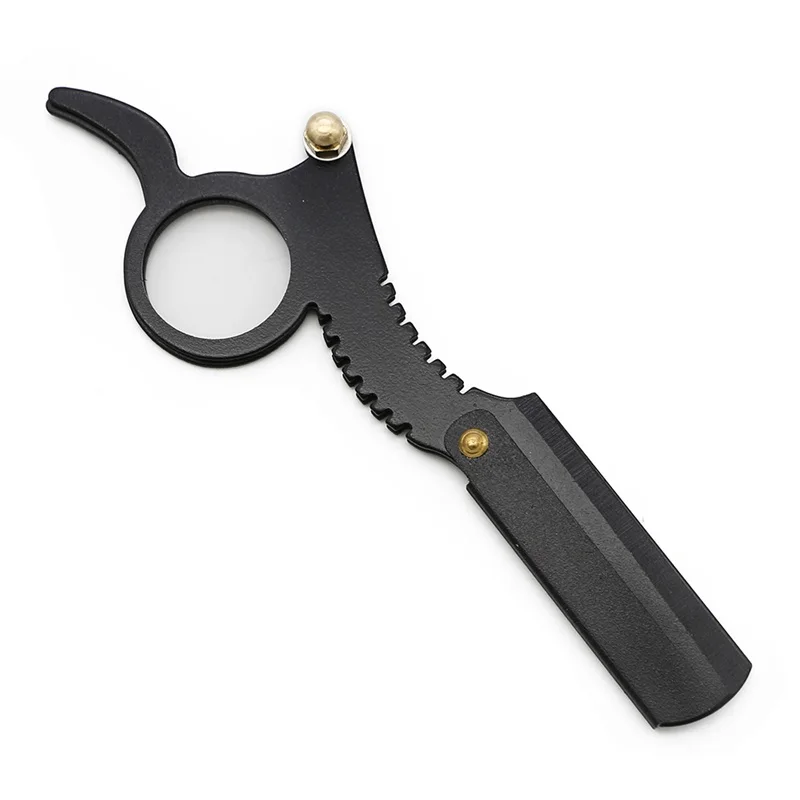 Mythus усы бритья Парикмахерская бритва нож цинковый сплав большой палец ручной