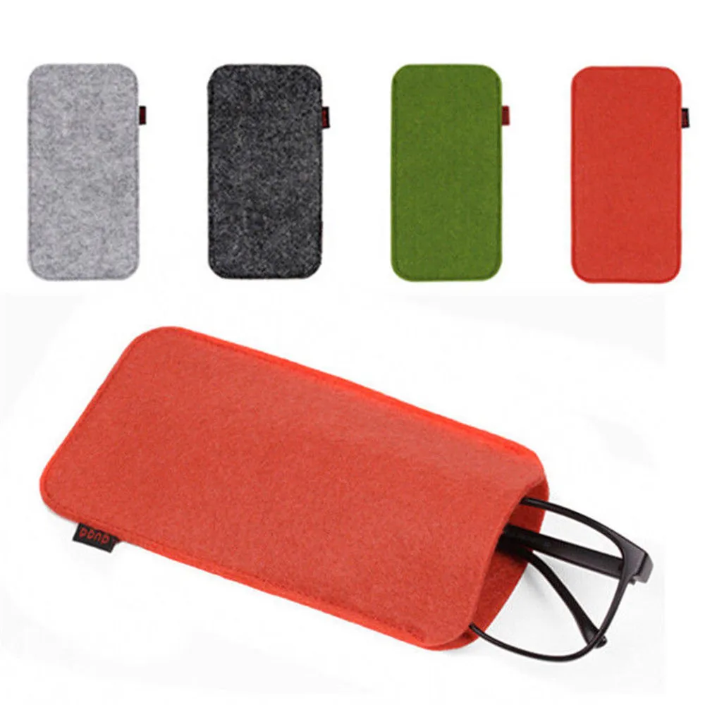 

2022 new Felt glasses bag Hot Useful Soft Sunglasses Eyeglasses Sleeve Glasses Pouch Case Makeup Bag Bolsa de fieltro para gafas