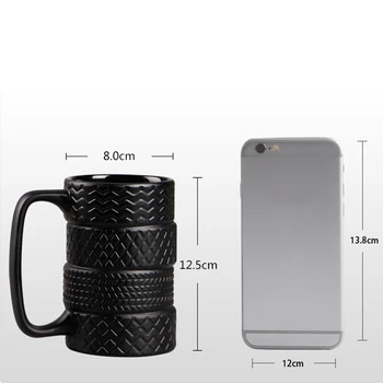 

400ml tire creative cup, large-capacity ceramic cup, personalized cup, office/home cup
