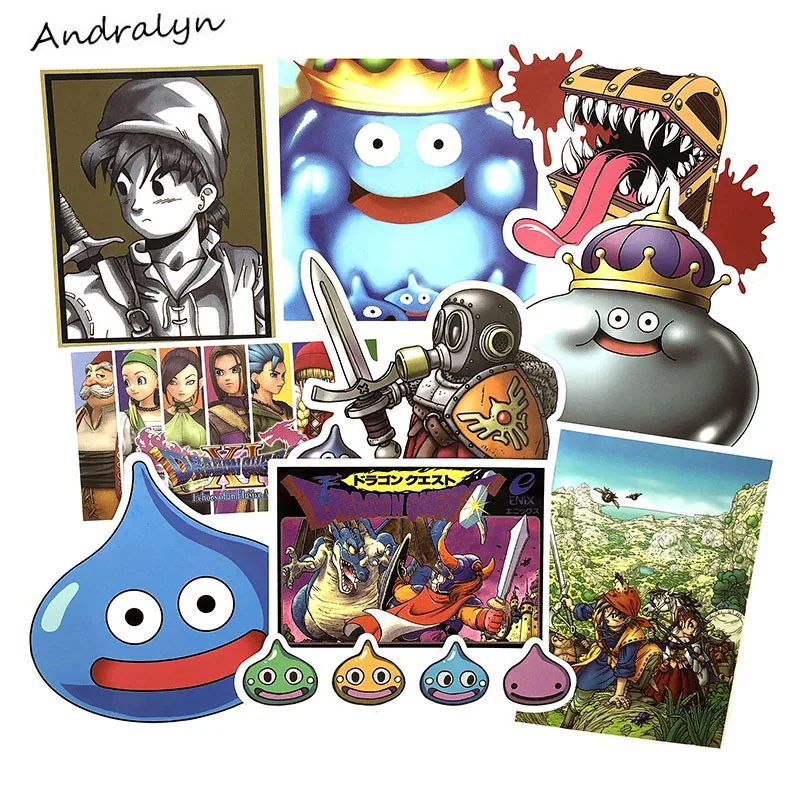 16 шт./компл. из мультфильма Dragon Quest Игры наклейки для DIY Чемодан ноутбук холодильник для мотоциклов и автомобилей для детей Стикеры с лыжником