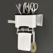 Контейнер со сливом для хранения столовых приборов подставка для ножей ложка в коробке настенная палочка для еды клетка щетка для чистки ткань органайзер для кухни