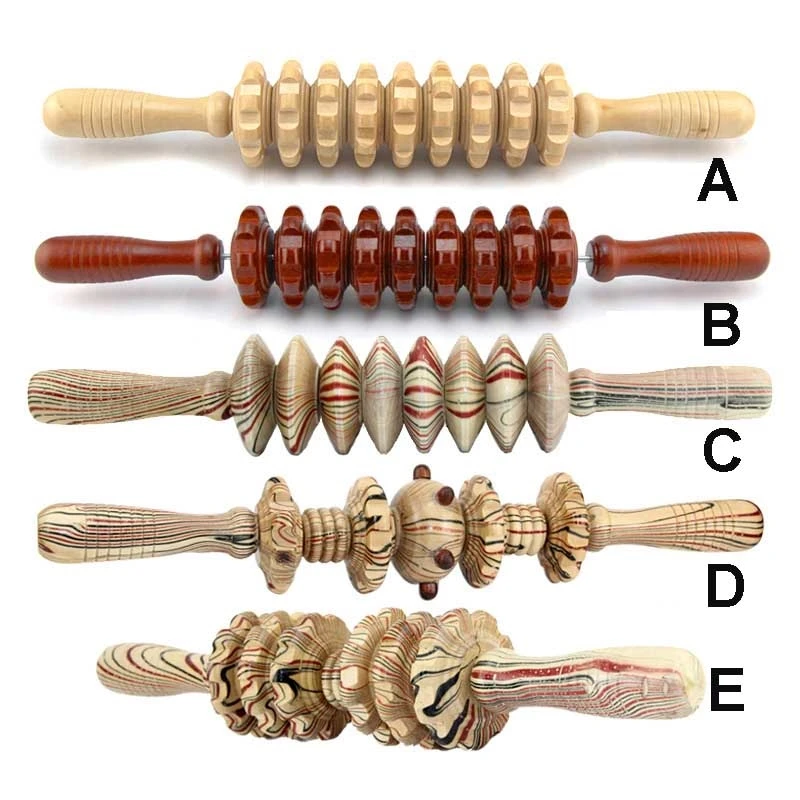 Varilla Meridiana De Yoga Nueve Eje De Rueda Fina Rodillo De Masaje De Cuerpo Entero Golpeo Su Cintura Espalda Masaje Cuello
