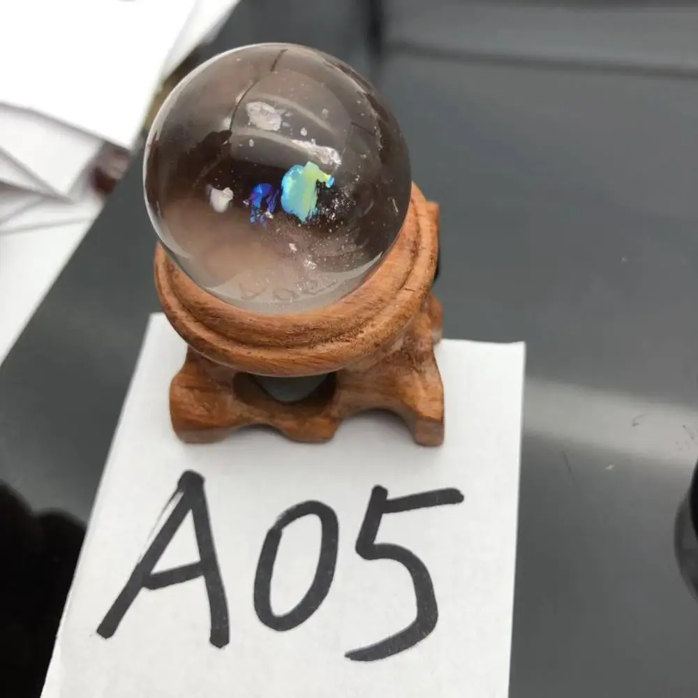 Натуральный Радужный рок Прозрачный кристаллический кварц мяч целебные минеральные камни и кристаллы Wicca фэншуй колдовство Сфера - Цвет: 28.5mm(1.13in)