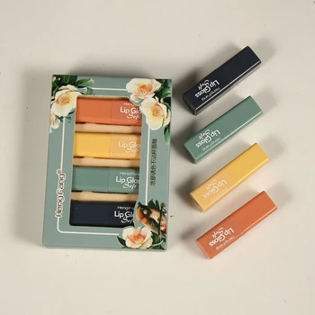 

4Pcs/set Lips Makeup Lipstick Lip Gloss Long Lasting Moisture Cosmetic Lipstick Red Matte Lipstick Waterproof Lip Gloss TSLM1