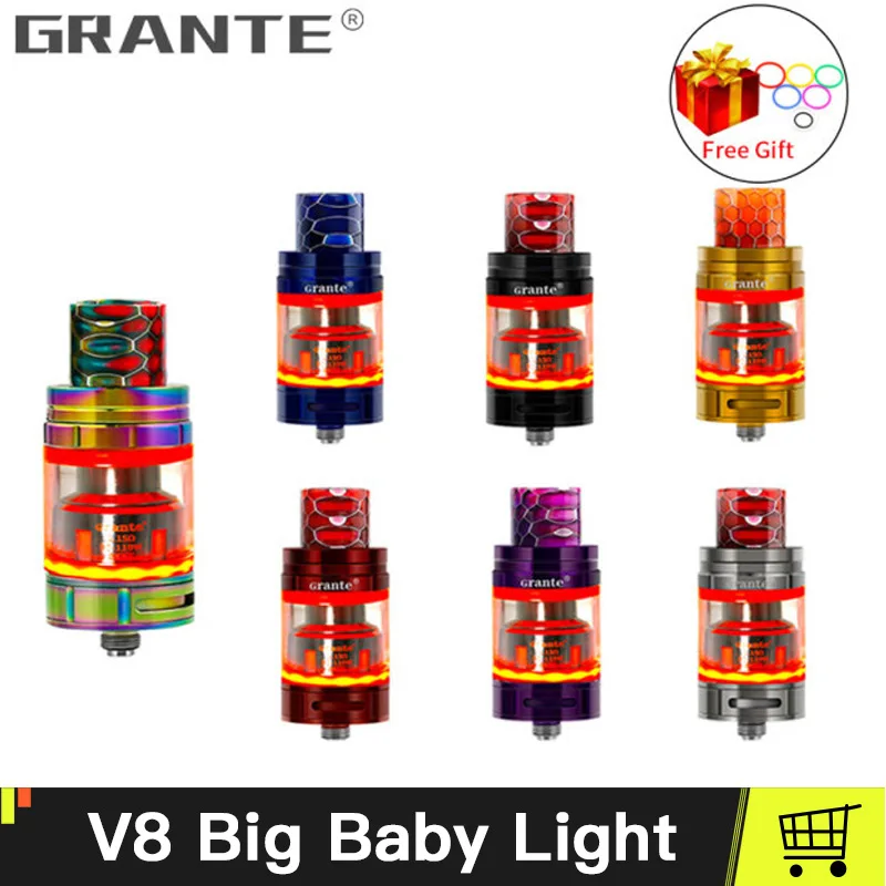 

100% Original Grante V8 Big Baby Light Edition Atomizer With 5ml Top Filling V8 Big Baby Tank For Mag Alien X-Priv Vape E Cigs