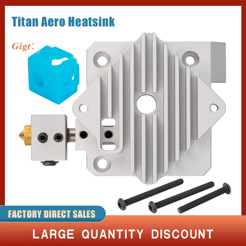 Titan Aero Heat Sink Cooling block V6 Extruder Short Range Hotend 1.75mm Radiator 3D Printer Parts 3d printer parts cr8 heat sink aluminum block radiator 27mm 22mm 12mm for for mk10 v6 extruder hotend creality bowden