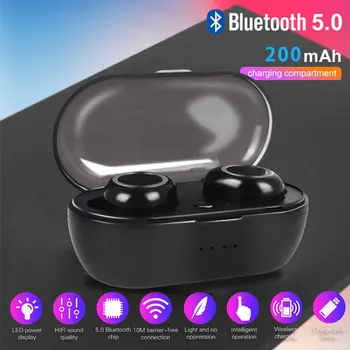 

Wireless Earphones Bluetooth 5.0 W12 TWS Wireless Bluetooth Earphone Touch Controller Earbuds With Microphone Power Bank Headset