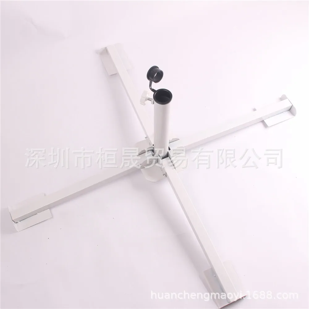 

Sunshade Base Folding Cross Umbrella Mounting Bracket Portable Four Corners Umbrella Stand Metallic