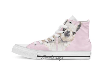 

Sneaky Llama Custom Casual High Top lace-up Canvas shoes sneakers Drop shipping