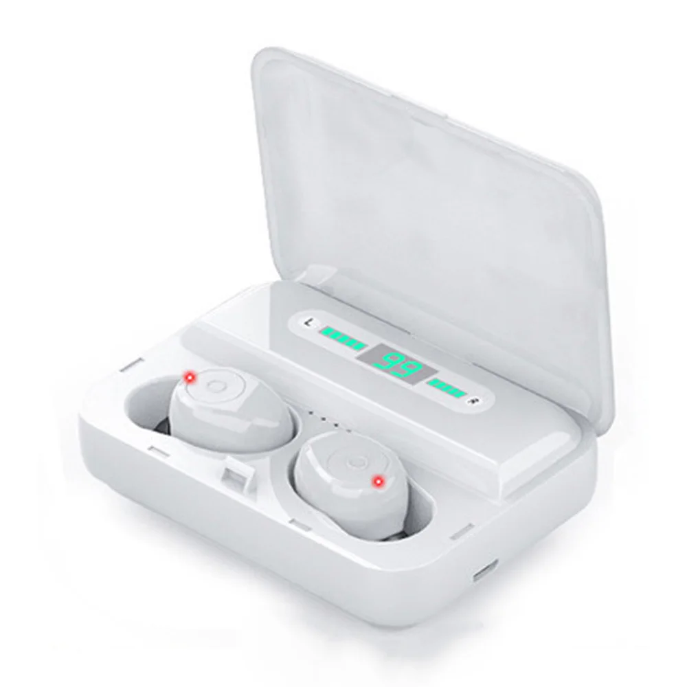 Новые F9-5 Bluetooth 5,0 TWS наушники с цифровым дисплеем, наушники с сенсорной кнопкой, светодиодный, беспроводные наушники, настоящие наушники, стерео наушники