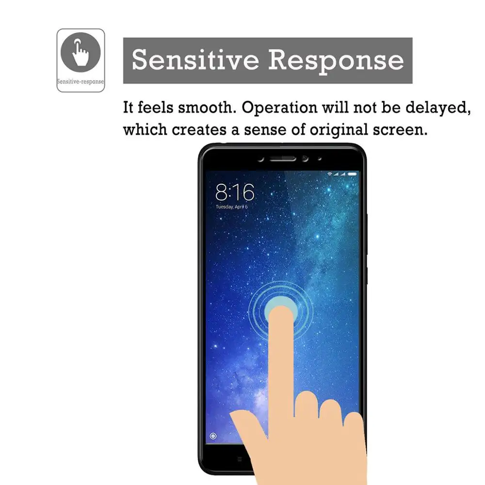 9H Full Cover Tempered Glass For Xiaomi MAX MAX2 Max3 Explorer