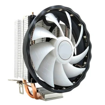

3 Pin RGB LED Fan CPU Cooler Radiator Heatsink Silent 4 Copper Heat Pipe PC Gamer 12V For Intel LGA 1150/1151/1155/1156/1366 AMD