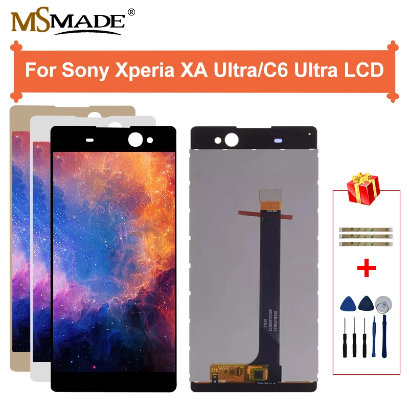 

For Sony Xperia XA Ultra C6 Ultra LCD F3211 F3212 F3215 LCD Display Touch Screen Digitizer Assembly Parts Free Shipping
