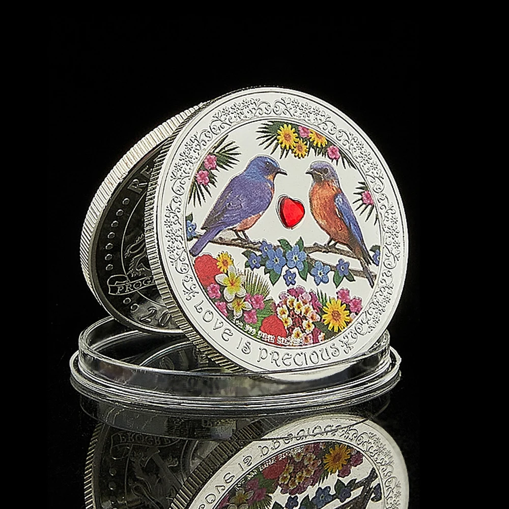 Навсегда любовь счастье Драгоценная птица окрашенная акриловым бриллиантом