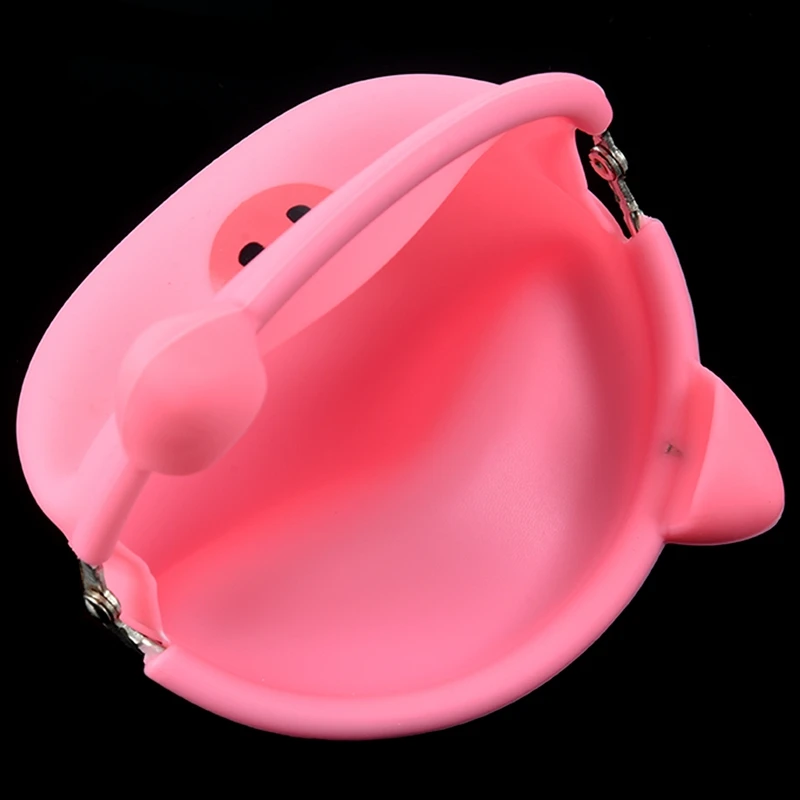 Женский кошелек для девочек Kawaii милые Мультяшные животные силиконовый Желейный Кошелек для монет детский подарок розовый поросенок