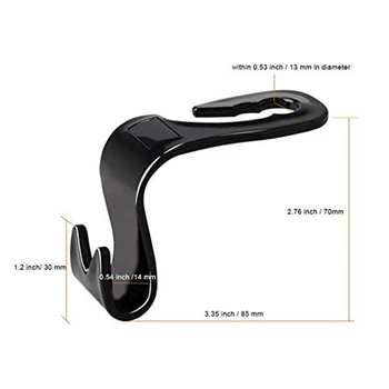 

Car Seat Headrest Hooks-Strong and Durable for Gm Rear Seat Headrest Hanger Storage Hook
