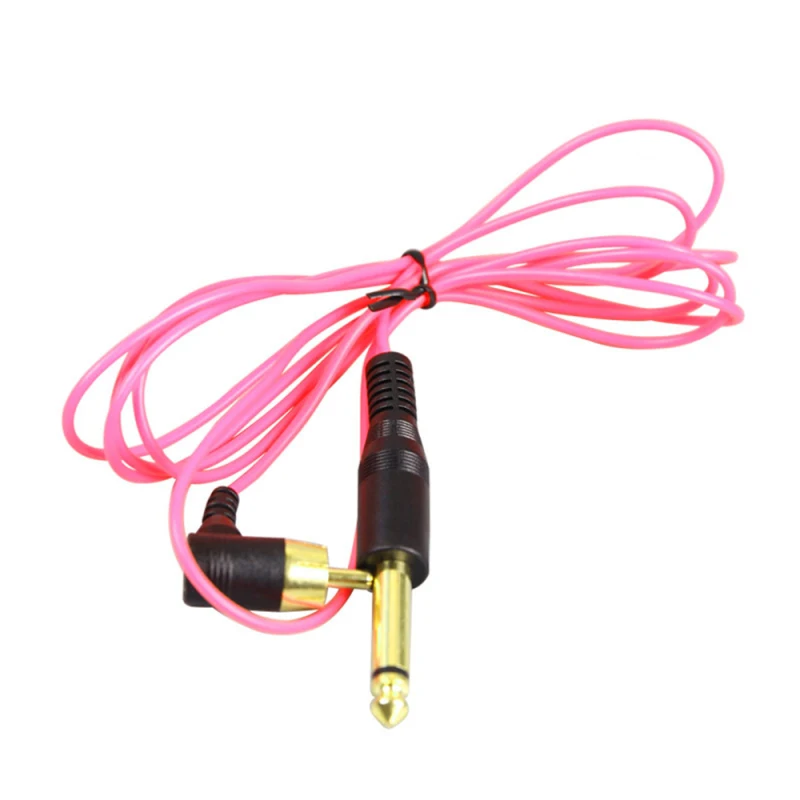 Suministros de tatuaje de ángulo recto, Clip de tatuaje, Cable RCA, conector de sedal, máquina de tatuaje, accesorio de fuente de alimentación