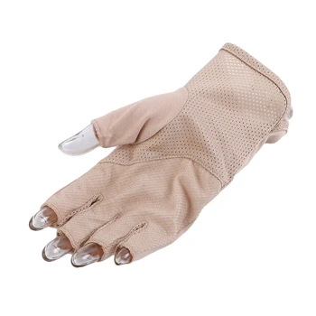 

GAOKE Summer Fingerless Driving Gloves Male Thin Sunscreen Solid Wrist Gloves UV Protection Mittens Luvas de inverno Military