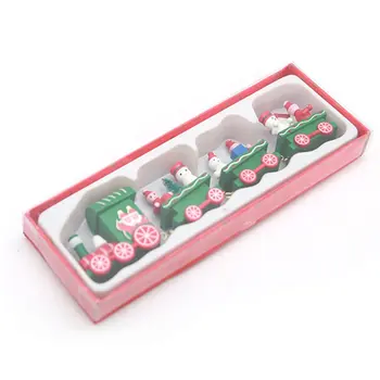 

Christmas Decoration Mini Christmas Wooden Train Decoration Santa Claus Gifts Wooden Christmas Toy Train