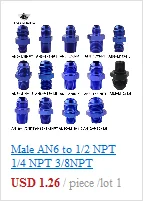 PQY-AN-4(AN4) Male-Female 1/" NPT Gauge/сенсор боковой порт адаптер черный или синий PQY-SL9192-04