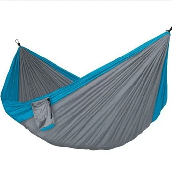 

300kg Assorted Color Hanging Sleeping Bed Parachute Nylon Fabric Outdoor Camping Hammocks Double Person Portable Hammock