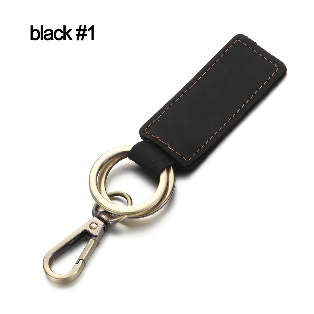 black 1 Mini Purse Holder Real Cowhide Keychain Genuine Leather Pocket For Car Keys Ring Clip Women Men Accessories Handmade Gift - Цвет: black 1