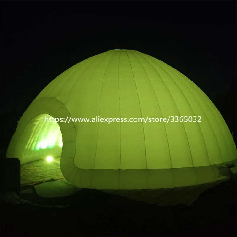 10x5 м гигантский белый надувной Igloo палатка надувной воздушный купол палатка со светодиодным светильник для Прокат