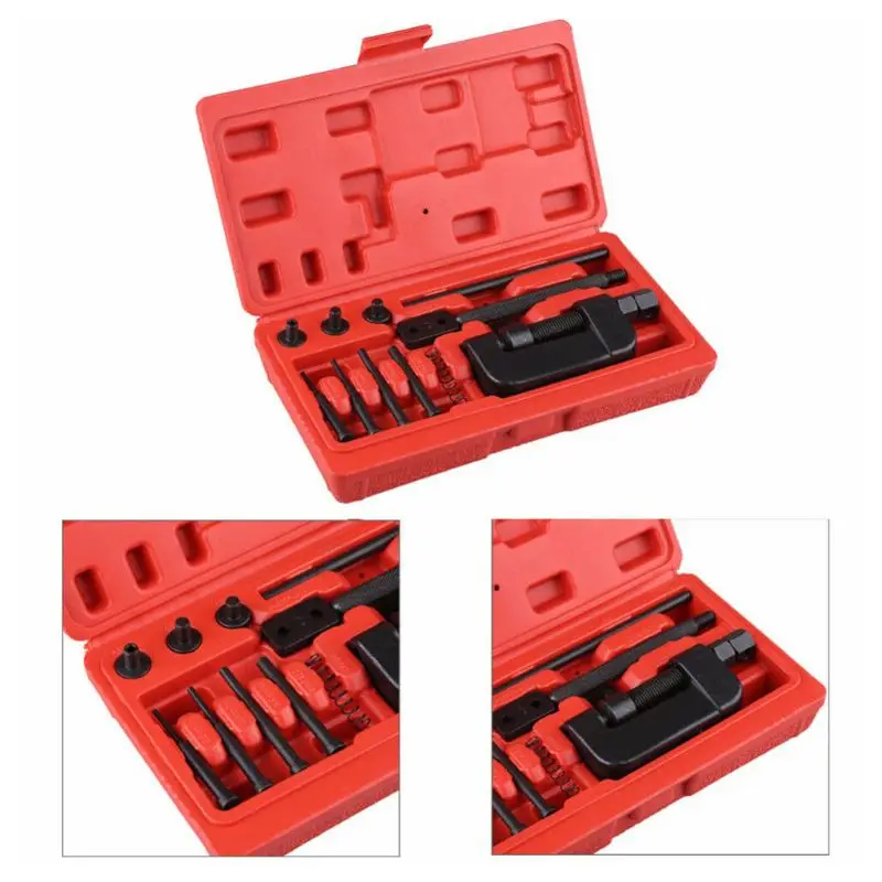 

Motorcycle Chain Demolition Tool Kit Bicycle Chain Removal Tools Chain Cutter Breaker Riveting Rivet Tool D5BA