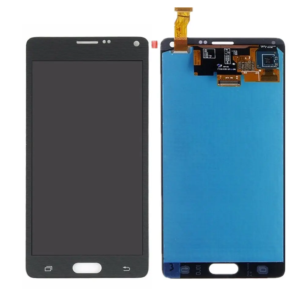 Tanie Spalić cień AMOLED 5.7 LCD do samsunga GALAXY Note 4 N910A N910F wyświetlacz LCD zespół ekranu dotykowego Digitizer