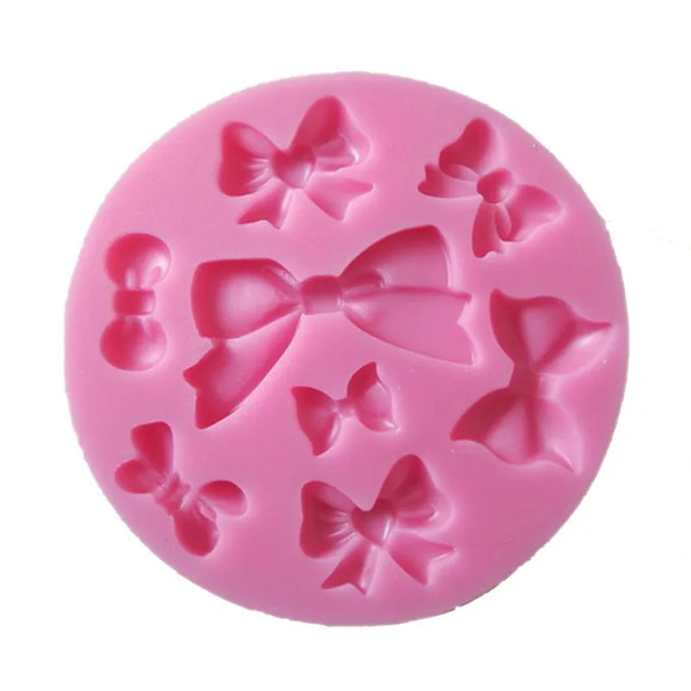 Fondant Liquid Mini Small Bow Silicone Mold Chocolate Bakery DIY Mold