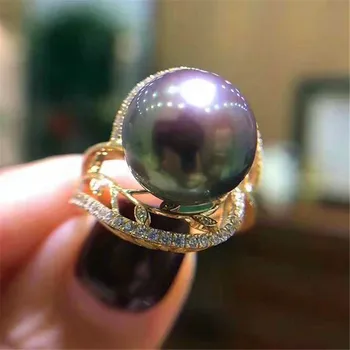 

Simple Big Pearl Rings Settings Women DIY Pearl Rings Holder S925 Sterling Silver Pearl Jewelry Findings