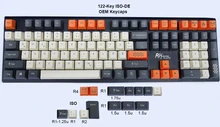 122-key German Layout European ANSI ISO-DE OEM PBT Keycaps for Cherry MX Switches of Mechanical Keyboard Free Shipping