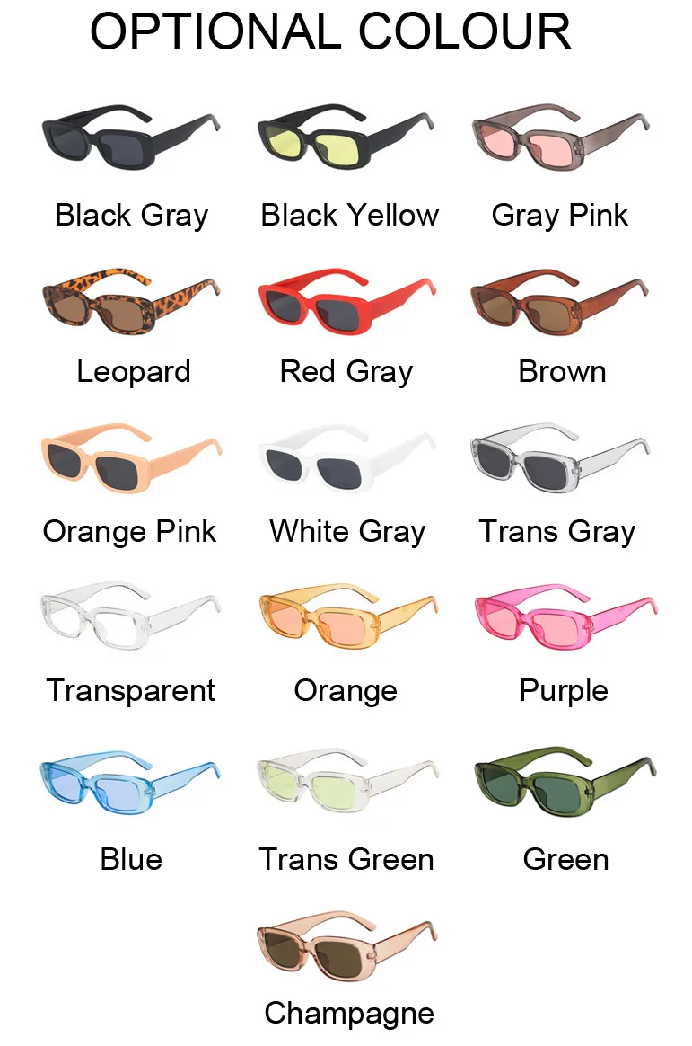 Square Sunglasses Woman Fashion 2022 Vintage Black Shades Sun Glasses Brand Designer Rectangle Mirror Small Frame Oculos_voghion.com