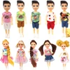 NK 1 Pcs Doll  Movable Jointed Mini Doll 14 cm Cute Doll+Shoes+Outfit For Kelly Doll Male Boy's Doll Girls Gift Baby Toys JJ 1