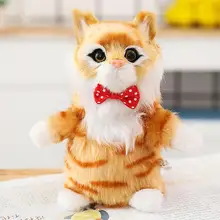 Kuulee электрическая плюшевая кукла с имитацией кота, безопасный звук двигателя, легкая детская игрушка, подарок, электрическая игрушка для катания, имитация кошки