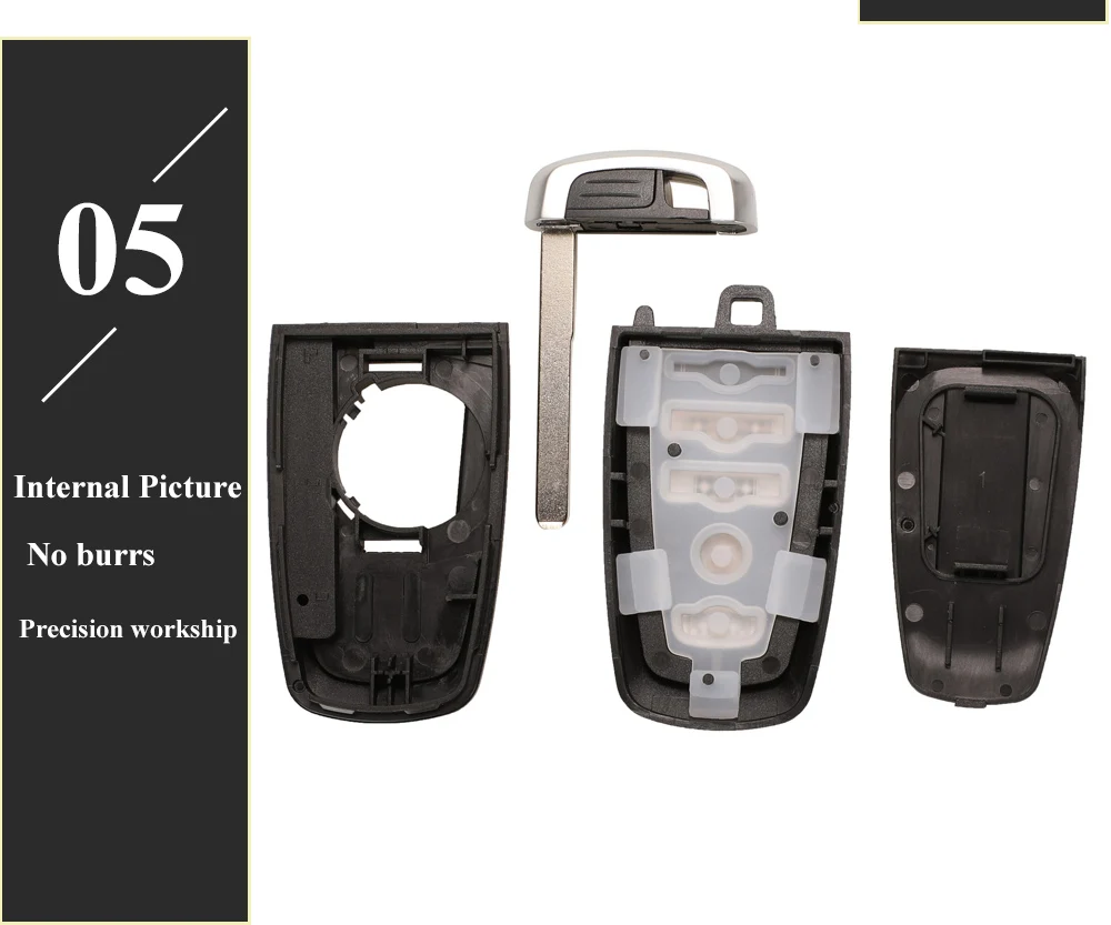 Keyforkess caso chiave dell'automobile per Ford Ranger Fusion Mustang Raptor Explorer F-150 F250 F-350 4/5BTN copertura chiave a distanza Fob Shell - H0a657ad97a2b4862981587e54409a537o