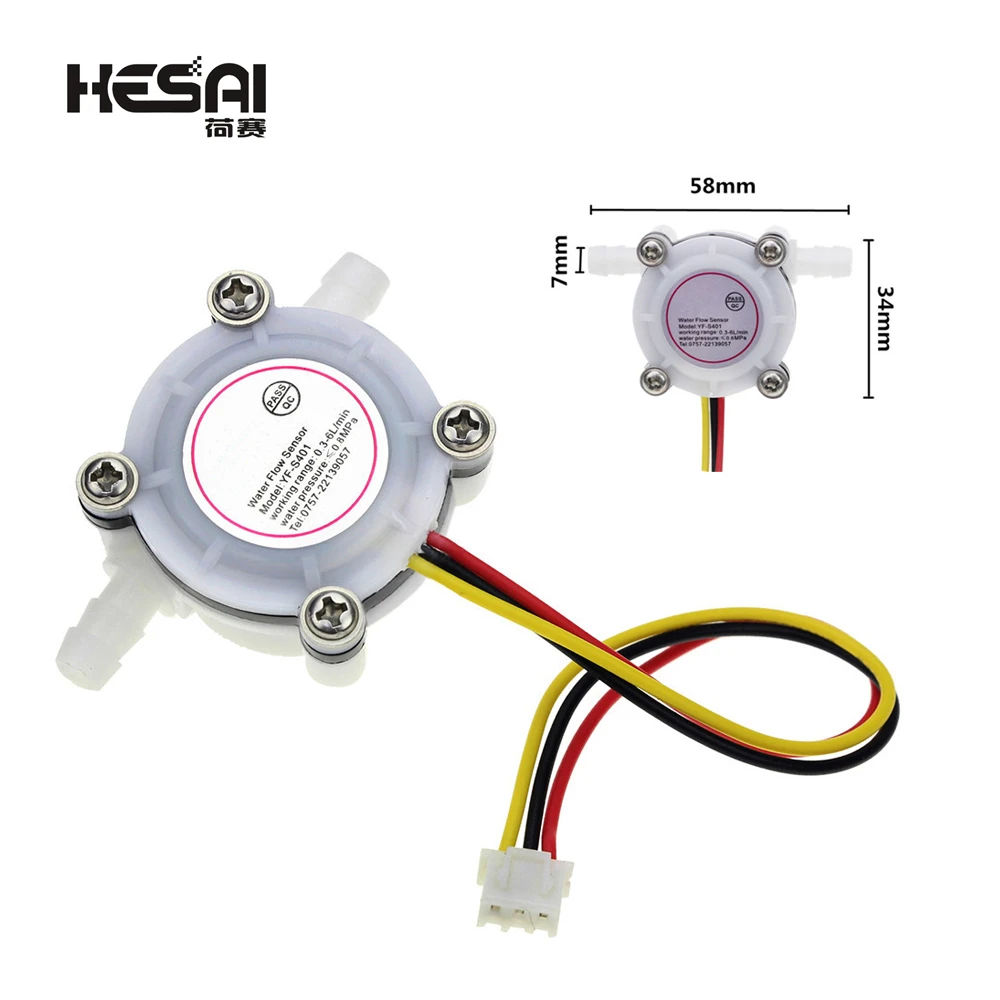 Water Flow Sensor 0.36l/min Switch Meter Flowmeter Counter Sensor