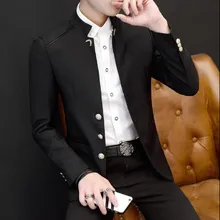 

Men's stand collar small suit spring and autumn new handsome youth business dress contracted atmosphere fashion slimming dress