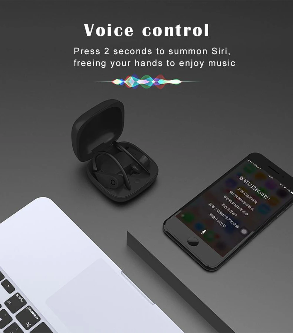 B10 Bluetooth гарнитура 5,0 спортивные наушники с Ушными крючками Bluetooth с беспроводным зарядным микрофоном настоящие беспроводные наушники для телефонов