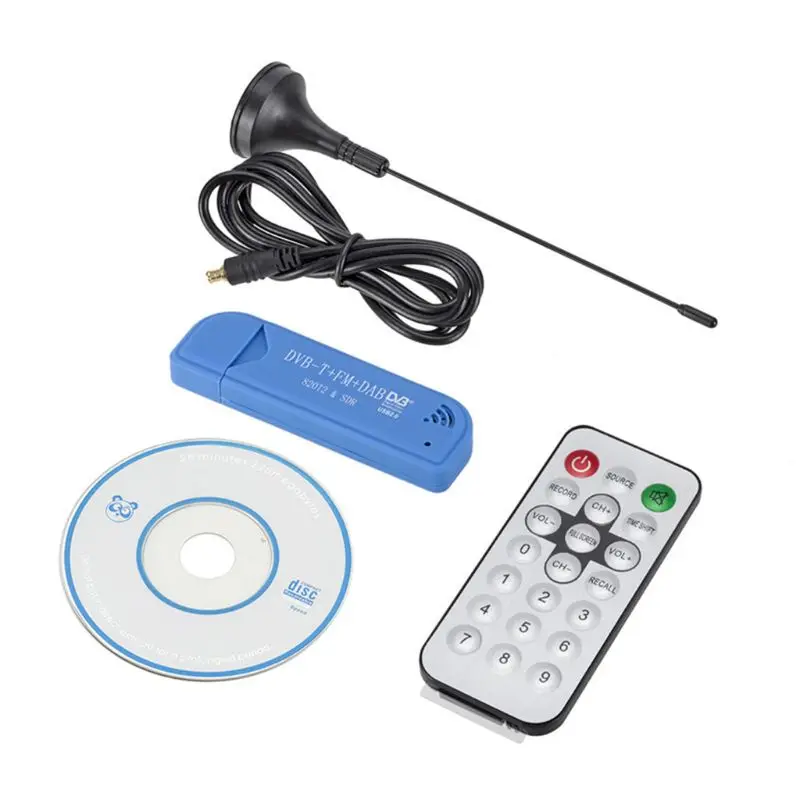 OOTDTY USB 2,0 цифровой DVB-T ТВ тюнер приемник Стик SDR+ DAB+ FM HD tv RTL2832U+ R820T2