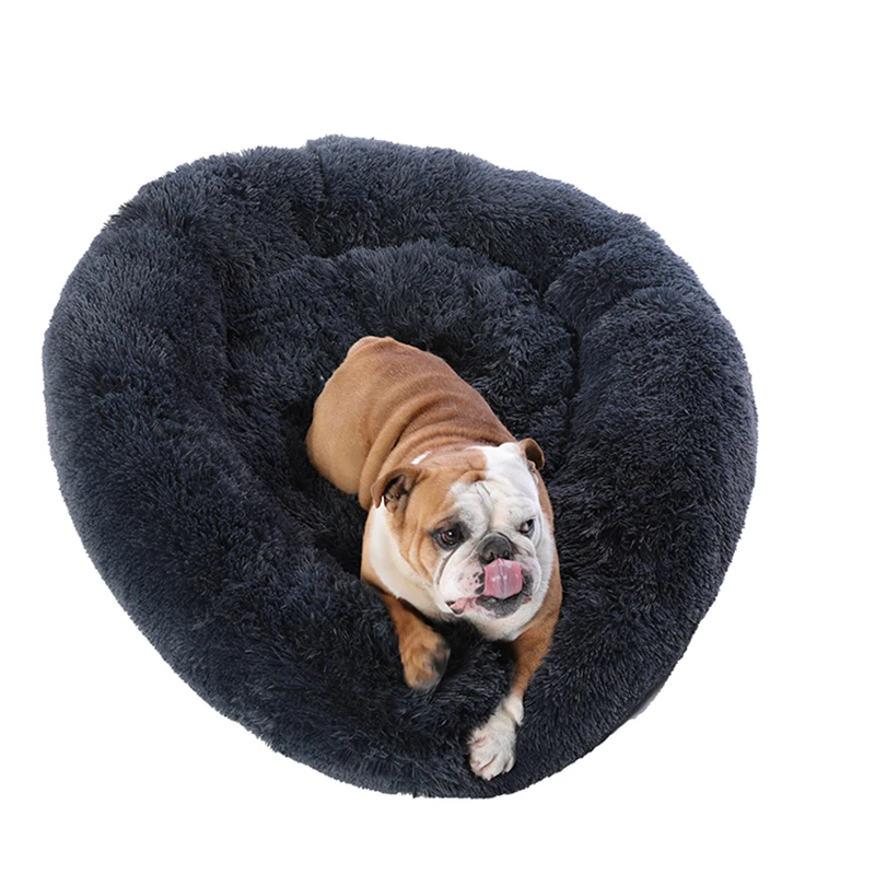 Large dog bed round washable pets bed winter warm sleeping plush dog kennel cat mats puppy cushion mat dog cat supplies house Large dog bed round washable pets bed winter warm sleeping plush dog kennel cat mats puppy cushion mat dog cat supplies house