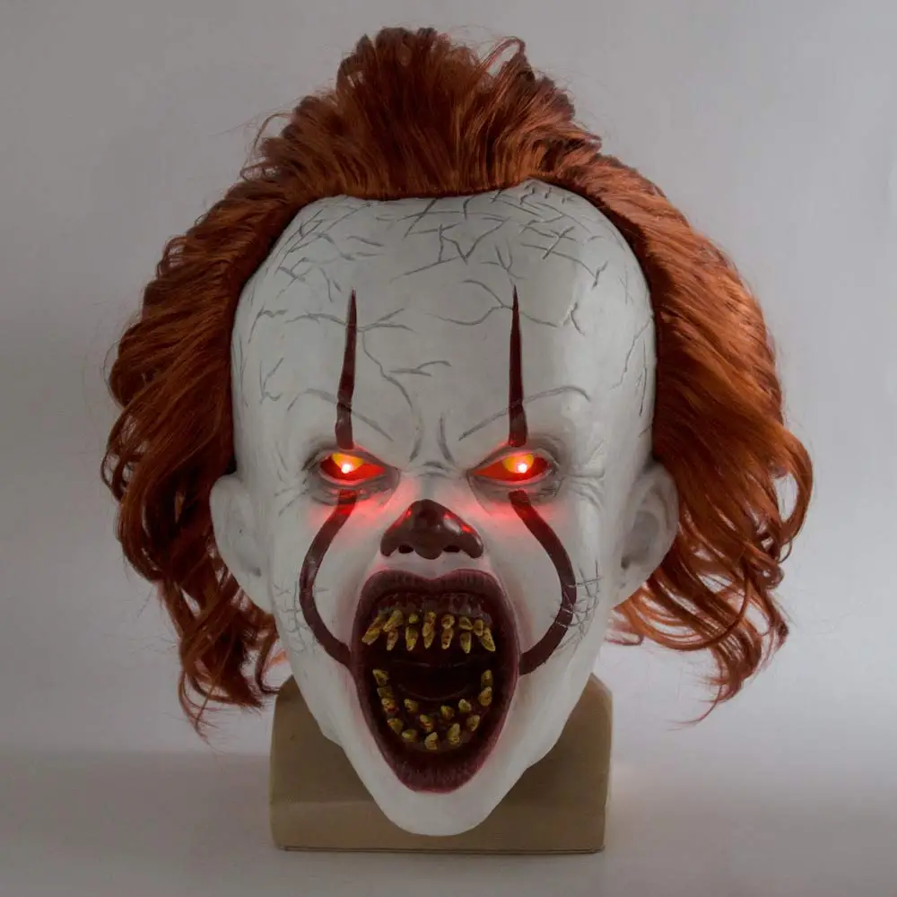 Led Hotcoser It: Chapter Two Pennywise Клоун Маска шутливые маски Костюм Хэллоуин косплей для взрослых