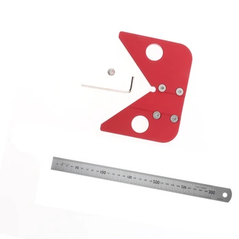 

Center Finder Line Gauge Woodworking 45 Degrees Angle Line Caliber Marking Ruler Wood Measuring Scribe Tool