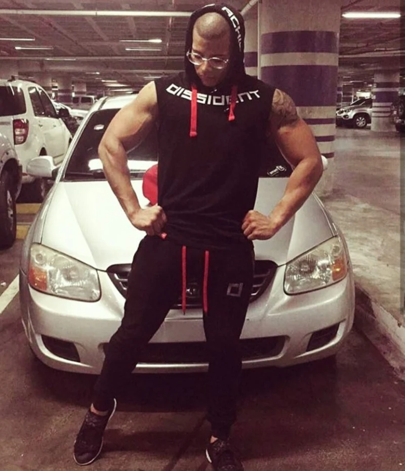 Тренажеры торговой марки muscleguys одежда для фитнеса мужская майка с капюшоном для бодибилдинга Стрингер майка для тренировки майка без рукавов
